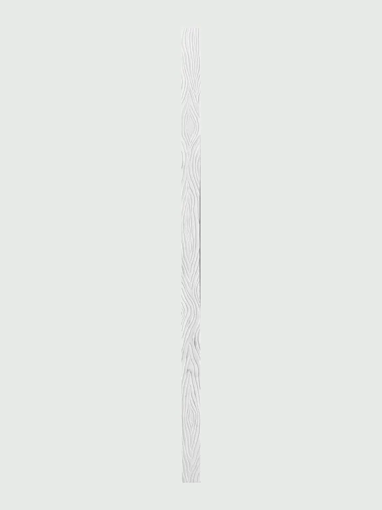 Post with wood grain, white concrete, 120 × 120 × 2800 mm